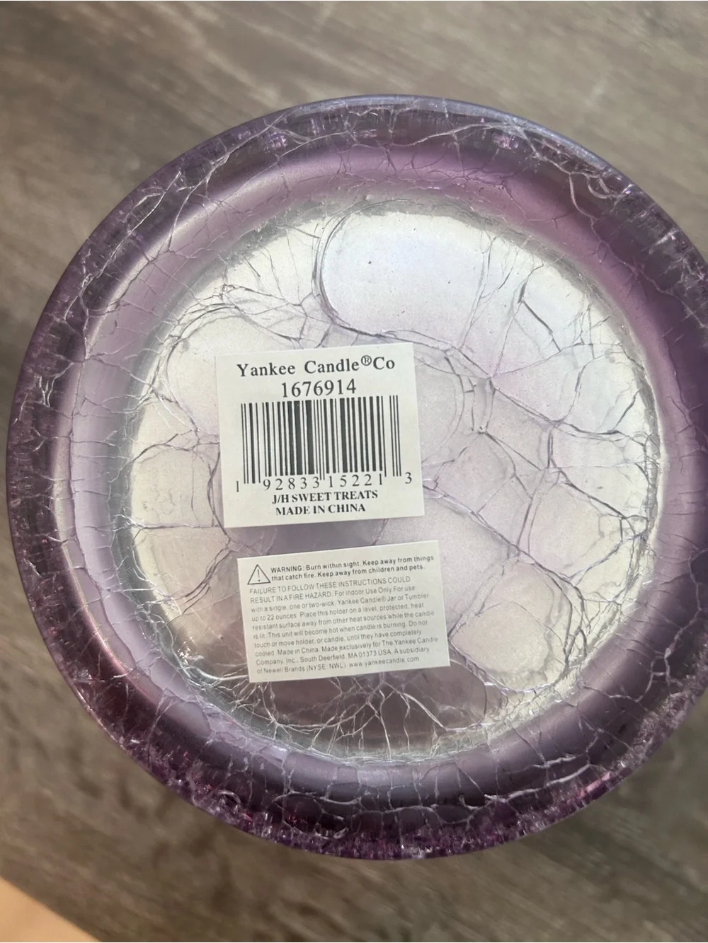 Yankee Candle Purple Candy Corn Decorative Lantern Jar Holder